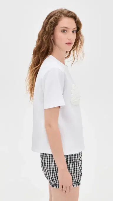 English Factory Pearl eashell T-Shirt White | Thumbnail 4 English Factory Pearl eashell T-Shirt White | Thumbnail 4