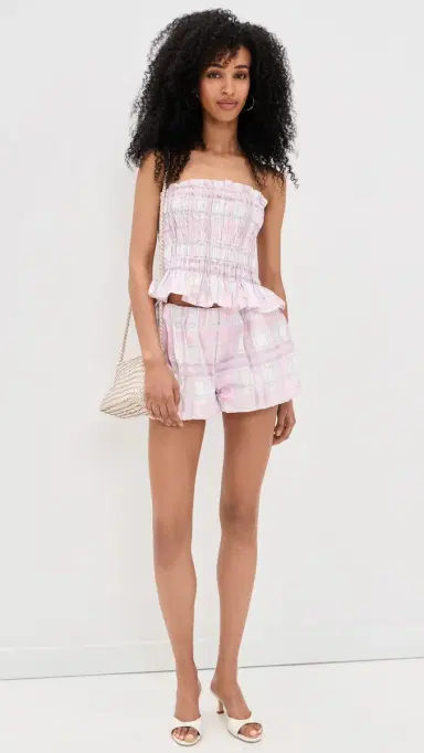MADISON THE LABEL Alysse Bubble Shorts Check Print S | Thumbnail 5 MADISON THE LABEL Alysse Bubble Shorts Check Print S | Thumbnail 5