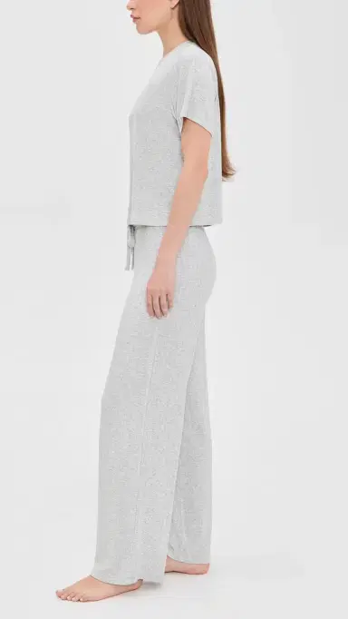 HONEYDEW Luxe Modal Tee and Pants et Heather Grey | Thumbnail 4 HONEYDEW Luxe Modal Tee and Pants et Heather Grey | Thumbnail 4