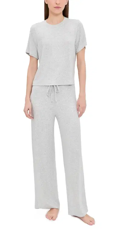 HONEYDEW Luxe Modal Tee and Pants et Heather Grey | Thumbnail 1 HONEYDEW Luxe Modal Tee and Pants et Heather Grey | Thumbnail 1