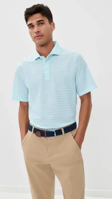 RLX Ralph Lauren Thin Multi Stripe Tour Pique Polo Light int Multi | Thumbnail 2 RLX Ralph Lauren Thin Multi Stripe Tour Pique Polo Light int Multi | Thumbnail 2