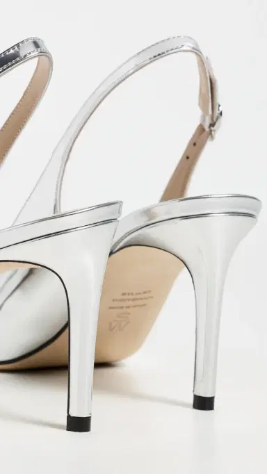 Stuart Weitzman Stuart Power Slingbacks 7 Silver | Thumbnail 4 Stuart Weitzman Stuart Power Slingbacks 7 Silver | Thumbnail 4