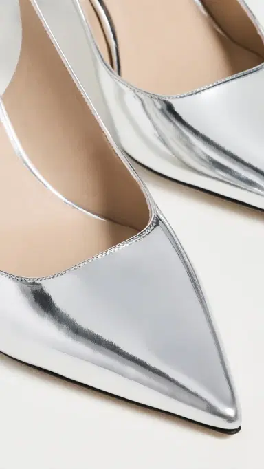 Stuart Weitzman Stuart Power Slingbacks 7 Silver | Thumbnail 6 Stuart Weitzman Stuart Power Slingbacks 7 Silver | Thumbnail 6