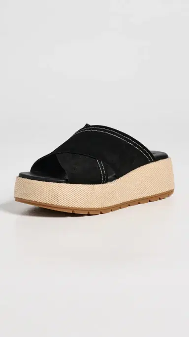 Sorel Sunpeak Platform Slide Sandals Black/Gum 2 8 | Thumbnail 2 Sorel Sunpeak Platform Slide Sandals Black/Gum 2 8 | Thumbnail 2