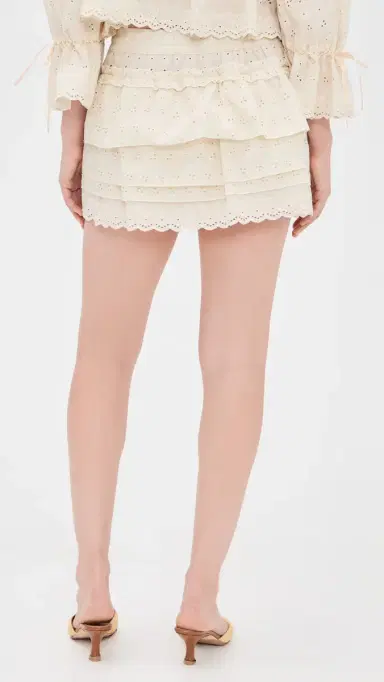 Wayf Sophia Ruffle Skirt Beige | Thumbnail 3 Wayf Sophia Ruffle Skirt Beige | Thumbnail 3
