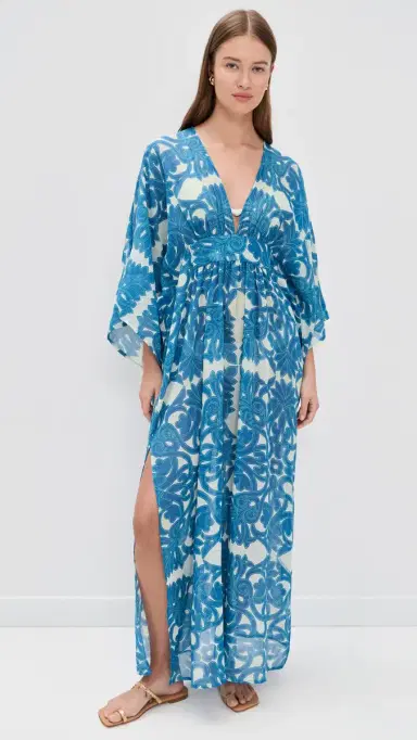 Poupette St Barth Sol Caftan Blue Mantra One Size | Thumbnail 2 Poupette St Barth Sol Caftan Blue Mantra One Size | Thumbnail 2