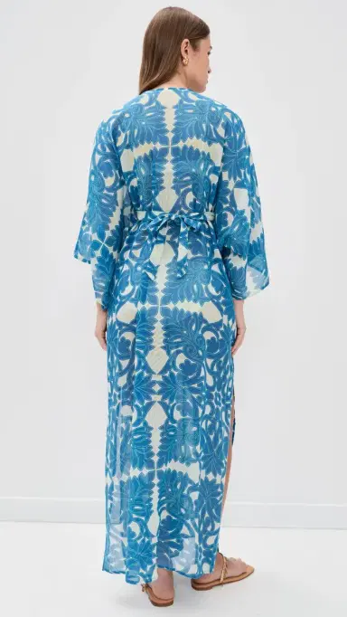 Poupette St Barth Sol Caftan Blue Mantra One Size | Thumbnail 3 Poupette St Barth Sol Caftan Blue Mantra One Size | Thumbnail 3