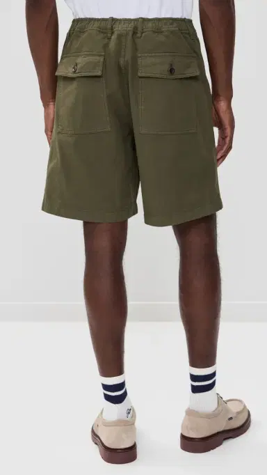 Norse Projects Kvitfjell Relaxed Cotton Twill Shorts 8 Olive Night | Thumbnail 3 Norse Projects Kvitfjell Relaxed Cotton Twill Shorts 8 Olive Night | Thumbnail 3