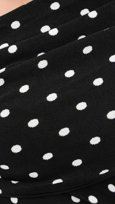 Self-Portrait Polka Dot Draped Knit ini Dress Black / White | Thumbnail 6 Self-Portrait Polka Dot Draped Knit ini Dress Black / White | Thumbnail 6