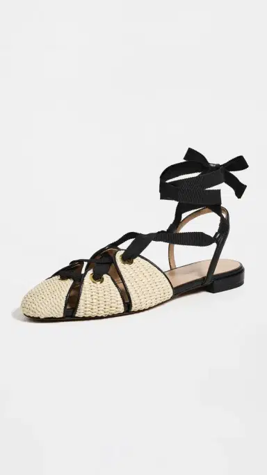 Ulla Johnson Artemis Eyelet Flat Sandals Natural | Thumbnail 2 Ulla Johnson Artemis Eyelet Flat Sandals Natural | Thumbnail 2