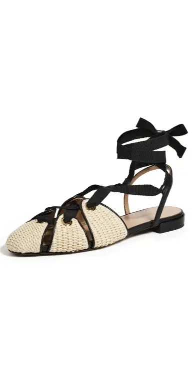 Ulla Johnson Artemis Eyelet Flat Sandals Natural | Thumbnail 1 Ulla Johnson Artemis Eyelet Flat Sandals Natural | Thumbnail 1