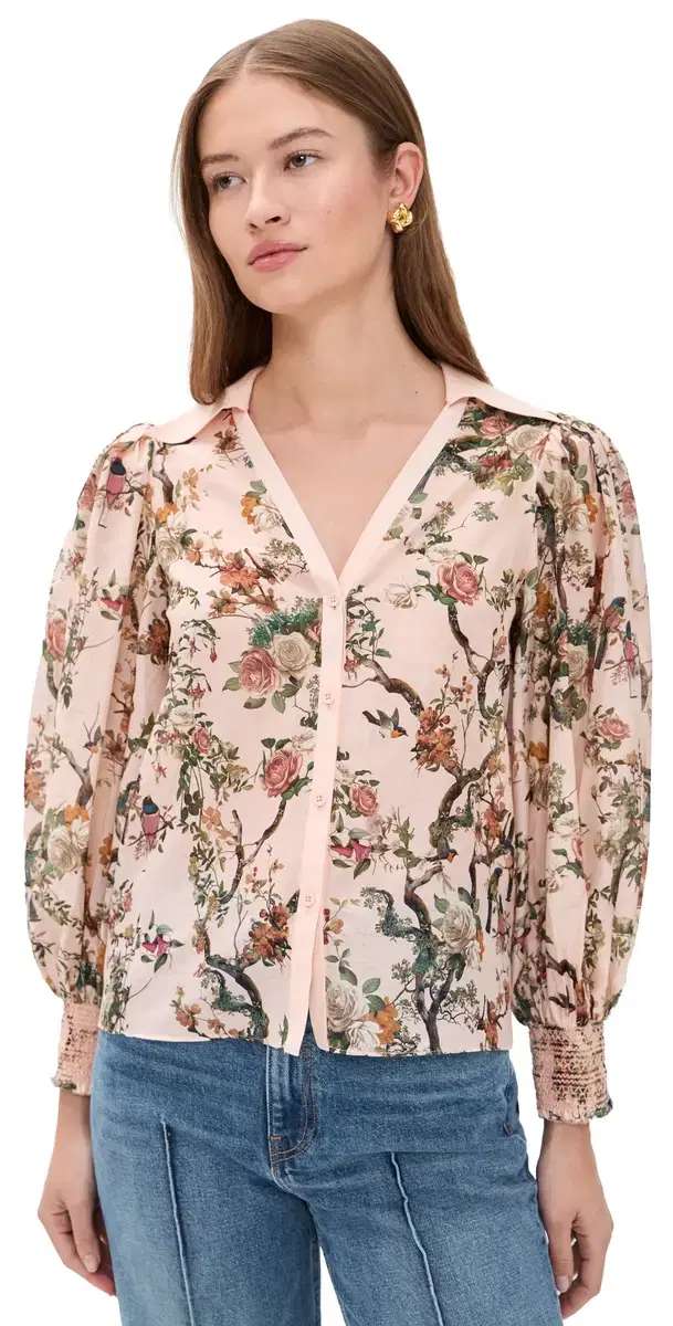 Charis Long leeve Button Down Blouse unset Grove English Rose Charis Long leeve Button Down Blouse unset Grove English Rose