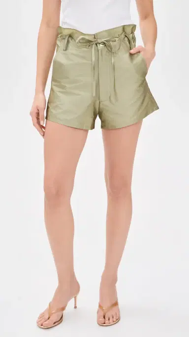 CHAN LUU Techno Taffeta Shorts Sage 3 | Thumbnail 2 CHAN LUU Techno Taffeta Shorts Sage 3 | Thumbnail 2