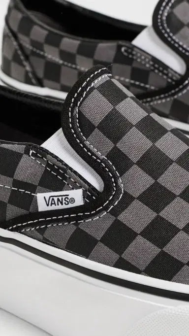 Vans Classic Slip On Stackform Sneakers Checkerboard Black/Pewter | Thumbnail 6 Vans Classic Slip On Stackform Sneakers Checkerboard Black/Pewter | Thumbnail 6