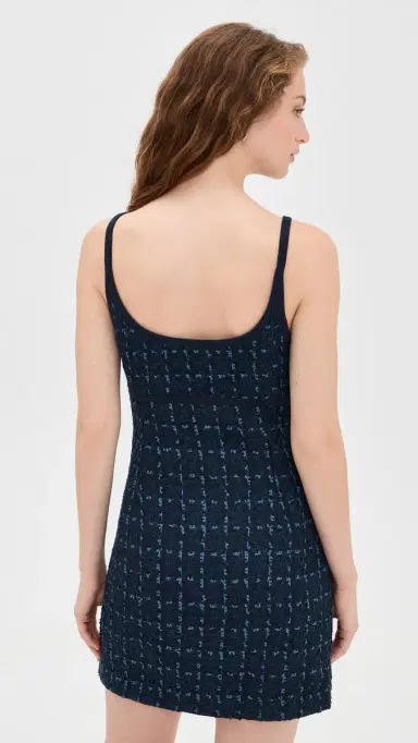 endless rose Knit Trimmed Tweed Mini Dress Navy | Thumbnail 3 endless rose Knit Trimmed Tweed Mini Dress Navy | Thumbnail 3