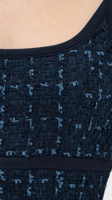 endless rose Knit Trimmed Tweed Mini Dress Navy | Thumbnail 6 endless rose Knit Trimmed Tweed Mini Dress Navy | Thumbnail 6