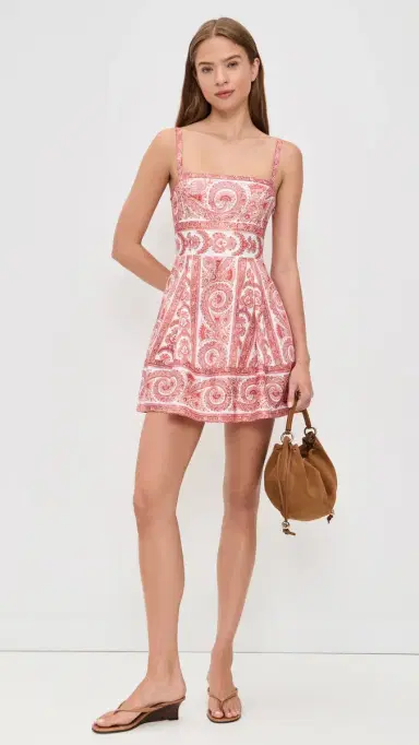 Hill House Home The Margot Mini Dress Corsica Paisley Coral L | Thumbnail 5 Hill House Home The Margot Mini Dress Corsica Paisley Coral L | Thumbnail 5