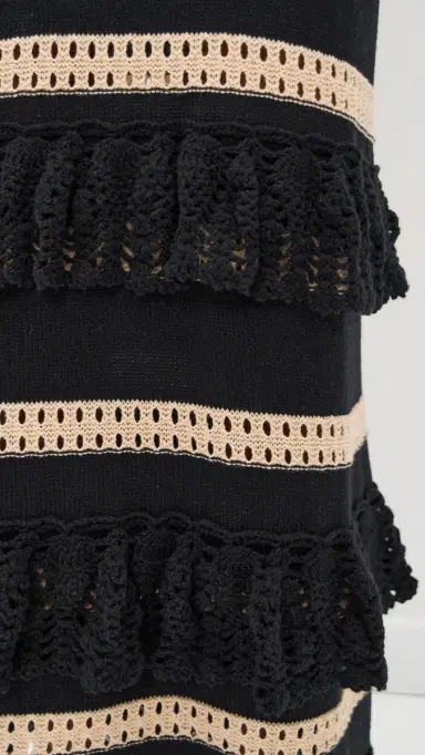 RAILS Ana Ruffle Tiered Dress Black Oat tripe | Thumbnail 6 RAILS Ana Ruffle Tiered Dress Black Oat tripe | Thumbnail 6