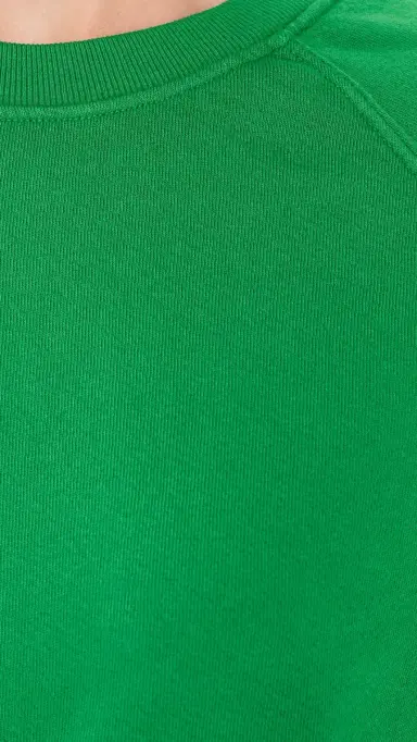 perfectwhitetee French Terry Sweatshirt Grass | Thumbnail 6 perfectwhitetee French Terry Sweatshirt Grass | Thumbnail 6