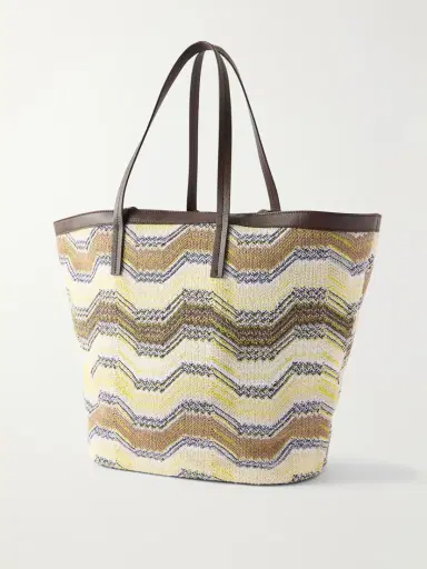 Missoni Leather-trimmed Striped Woven Tote | Thumbnail 4 Missoni Leather-trimmed Striped Woven Tote | Thumbnail 4