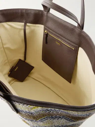 Missoni Leather-trimmed Striped Woven Tote | Thumbnail 6 Missoni Leather-trimmed Striped Woven Tote | Thumbnail 6
