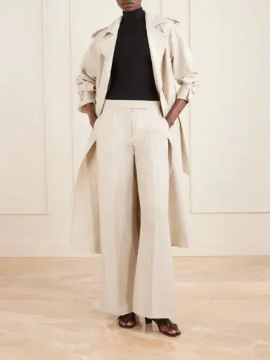 Max Mara Belted Linen-drill Trench Coat | Thumbnail 2 Max Mara Belted Linen-drill Trench Coat | Thumbnail 2
