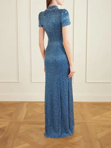 Jenny Packham Amber Cape-effect Embellished Crepe Gown | Thumbnail 3 Jenny Packham Amber Cape-effect Embellished Crepe Gown | Thumbnail 3