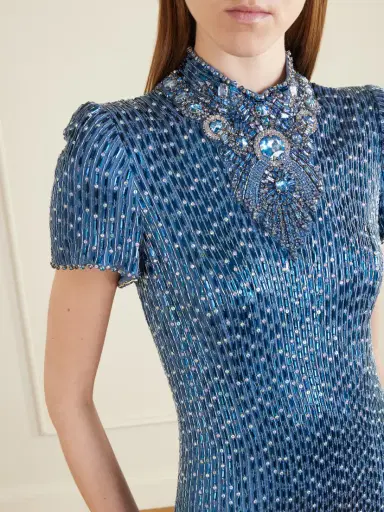 Jenny Packham Amber Cape-effect Embellished Crepe Gown | Thumbnail 4 Jenny Packham Amber Cape-effect Embellished Crepe Gown | Thumbnail 4