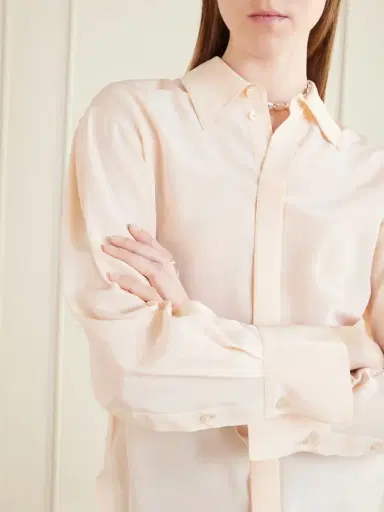 Victoria Beckham Silk-crepe Shirt | Thumbnail 5 Victoria Beckham Silk-crepe Shirt | Thumbnail 5