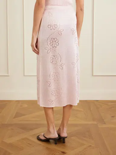 Calle Del Mar Embroidered Knitted Midi Skirt | Thumbnail 4 Calle Del Mar Embroidered Knitted Midi Skirt | Thumbnail 4