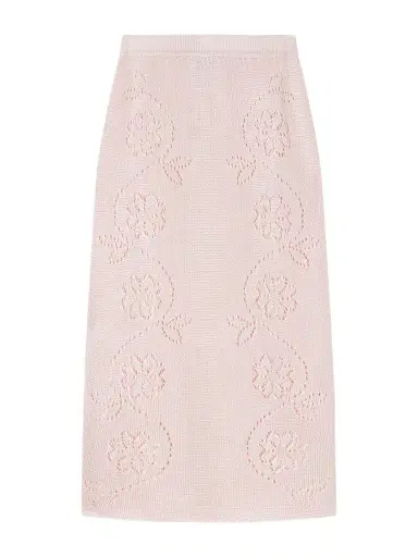 Calle Del Mar Embroidered Knitted Midi Skirt | Thumbnail 1 Calle Del Mar Embroidered Knitted Midi Skirt | Thumbnail 1