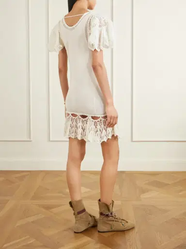 Isabel Marant Diena Crocheted Cotton Mini Dress | Thumbnail 3 Isabel Marant Diena Crocheted Cotton Mini Dress | Thumbnail 3