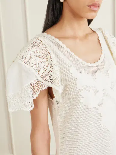 Isabel Marant Diena Crocheted Cotton Mini Dress | Thumbnail 4 Isabel Marant Diena Crocheted Cotton Mini Dress | Thumbnail 4
