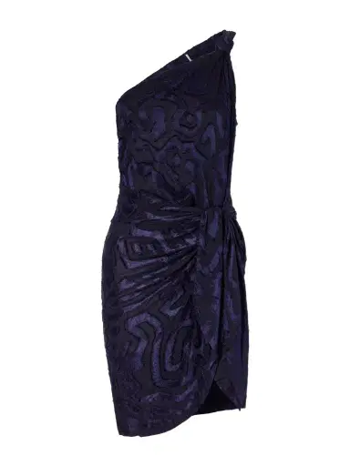 Isabel Marant Lilana One-shoulder Fil Coupé Chiffon Midi Dress | Thumbnail 1 Isabel Marant Lilana One-shoulder Fil Coupé Chiffon Midi Dress | Thumbnail 1