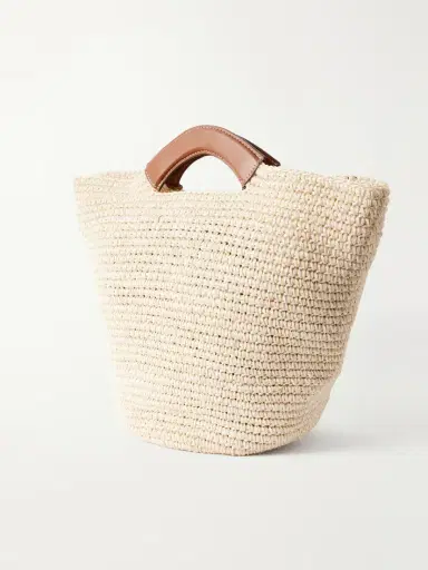 Hunting Season Leather-trimmed Raffia Tote | Thumbnail 4 Hunting Season Leather-trimmed Raffia Tote | Thumbnail 4