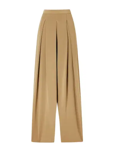 Max Mara Pleated Crepe Wide-leg Pants | Thumbnail 1 Max Mara Pleated Crepe Wide-leg Pants | Thumbnail 1