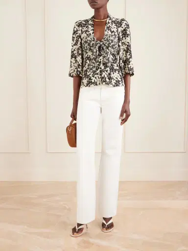 MAISON MAYLE Kazu Floral-print Silk Top | Thumbnail 2 MAISON MAYLE Kazu Floral-print Silk Top | Thumbnail 2
