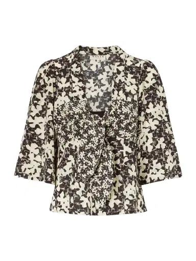 MAISON MAYLE Kazu Floral-print Silk Top | Thumbnail 1 MAISON MAYLE Kazu Floral-print Silk Top | Thumbnail 1