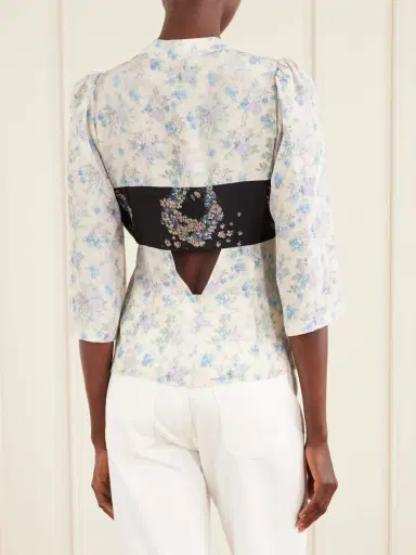 MAISON MAYLE Kazu Floral-print Silk Top | Thumbnail 3 MAISON MAYLE Kazu Floral-print Silk Top | Thumbnail 3