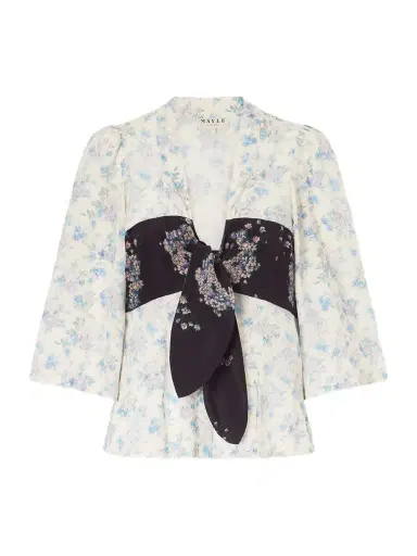 MAISON MAYLE Kazu Floral-print Silk Top | Thumbnail 1 MAISON MAYLE Kazu Floral-print Silk Top | Thumbnail 1