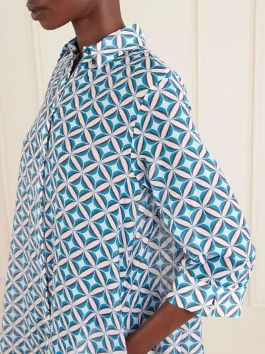 Max Mara Beachwear Printed Cotton And Silk-blend Midi Dress | Thumbnail 4 Max Mara Beachwear Printed Cotton And Silk-blend Midi Dress | Thumbnail 4