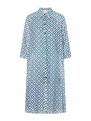 Max Mara Beachwear Printed Cotton And Silk-blend Midi Dress | Thumbnail 1 Max Mara Beachwear Printed Cotton And Silk-blend Midi Dress | Thumbnail 1