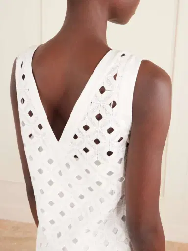 Max Mara Beachwear Embroidered Woven Mini Dress | Thumbnail 4 Max Mara Beachwear Embroidered Woven Mini Dress | Thumbnail 4