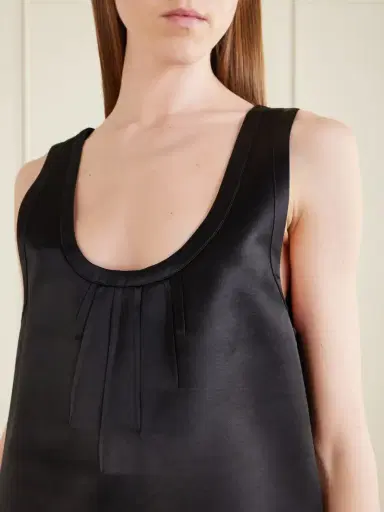 Saint Laurent Satin Mini Dress | Thumbnail 4 Saint Laurent Satin Mini Dress | Thumbnail 4