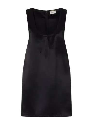 Saint Laurent Satin Mini Dress | Thumbnail 1 Saint Laurent Satin Mini Dress | Thumbnail 1