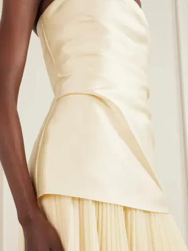 Solace London Claudette Steapless Twill And Chiffon Gown | Thumbnail 4 Solace London Claudette Steapless Twill And Chiffon Gown | Thumbnail 4