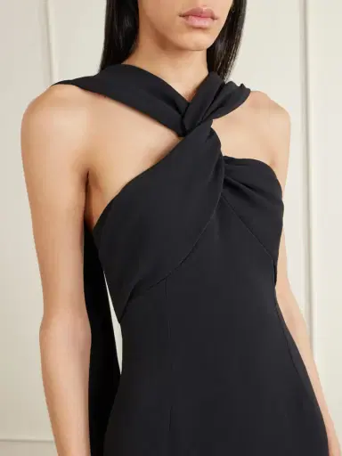 Solace London Rona Twisted Crepe Halterneck Gown | Thumbnail 4 Solace London Rona Twisted Crepe Halterneck Gown | Thumbnail 4