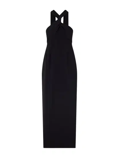 Solace London Rona Twisted Crepe Halterneck Gown | Thumbnail 1 Solace London Rona Twisted Crepe Halterneck Gown | Thumbnail 1