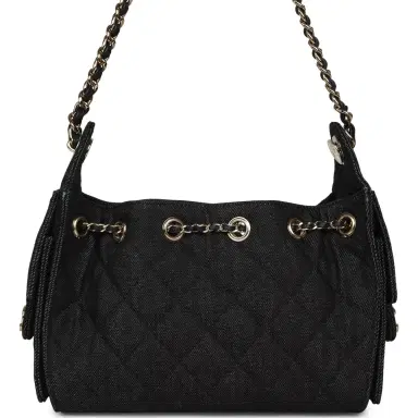 Chanel Chanel Mini 25 Hobo Bag Dark Blue Denim Light Gold Hardware | Thumbnail 4 Chanel Chanel Mini 25 Hobo Bag Dark Blue Denim Light Gold Hardware | Thumbnail 4