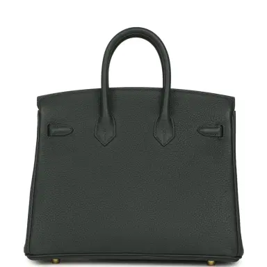 HERMÈS Hermes Birkin 25 Vert Mangrove Togo Permabrass Hardware | Thumbnail 4 HERMÈS Hermes Birkin 25 Vert Mangrove Togo Permabrass Hardware | Thumbnail 4